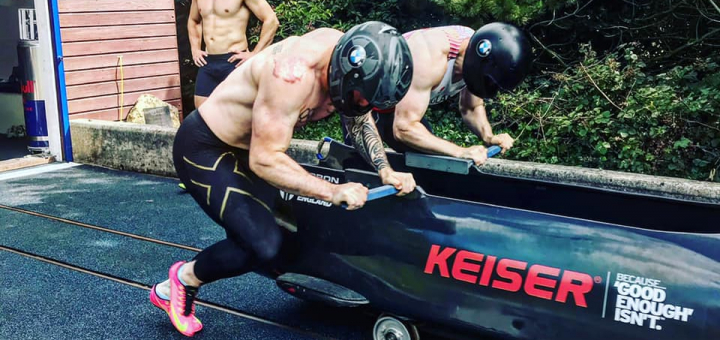 Bobsleigh push training in pics